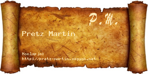 Pretz Martin névjegykártya